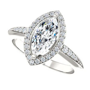Cubic Zirconia Engagement Ring- The Maxine (Customizable Marquise Cut) - Image 6