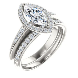 Cubic Zirconia Engagement Ring- The Maxine (Customizable Marquise Cut) - Image 7