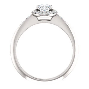 Cubic Zirconia Engagement Ring- The Maxine (Customizable Oval Cut) - Image 3