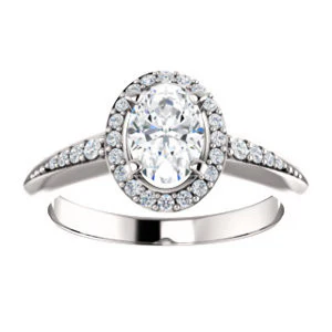 Cubic Zirconia Engagement Ring- The Maxine (Customizable Oval Cut) - Image 4