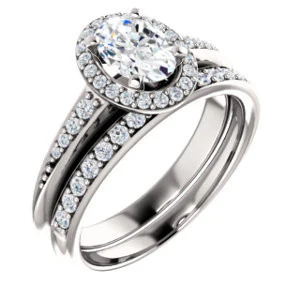 Cubic Zirconia Engagement Ring- The Maxine (Customizable Oval Cut) - Image 7