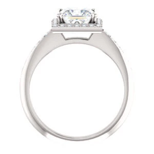 Cubic Zirconia Engagement Ring- The Maxine (Customizable Princess Cut) - Image 3