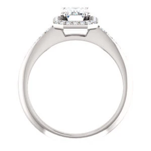 Cubic Zirconia Engagement Ring- The Maxine (Customizable Radiant Cut) - Image 9