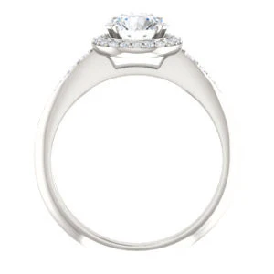 Cubic Zirconia Engagement Ring- The Maxine (Customizable Round Cut) - Image 3