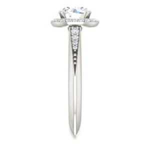 Cubic Zirconia Engagement Ring- The Maxine (Customizable Round Cut) - Image 5
