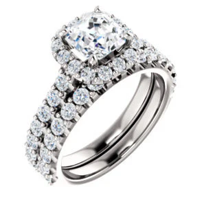 Cubic Zirconia Engagement Ring- The Mckenzie (Customizable Asscher Cut) - Image 7