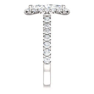 Cubic Zirconia Engagement Ring- The Mckenzie (Customizable Marquise Cut) - Image 5