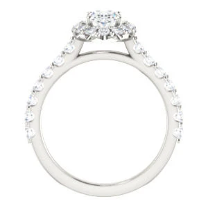 Cubic Zirconia Engagement Ring- The Mckenzie (Customizable Oval Cut) - Image 3