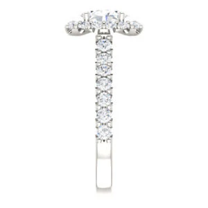 Cubic Zirconia Engagement Ring- The Mckenzie (Customizable Oval Cut) - Image 5