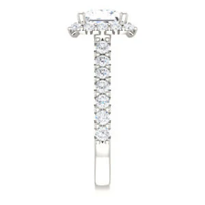 Cubic Zirconia Engagement Ring- The Mckenzie (Customizable Princess Cut) - Image 5