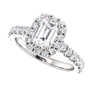 Cubic Zirconia Engagement Ring- The Mckenzie (Customizable Radiant Cut) - Image 12