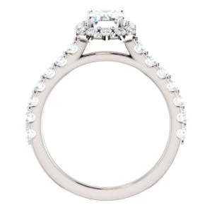 Cubic Zirconia Engagement Ring- The Mckenzie (Customizable Radiant Cut) - Image 9