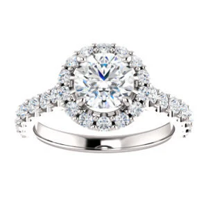 Cubic Zirconia Engagement Ring- The Mckenzie (Customizable Round Cut) - Image 10