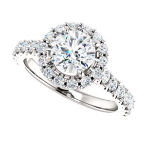 Cubic Zirconia Engagement Ring- The Mckenzie (Customizable Round Cut) - Image 12