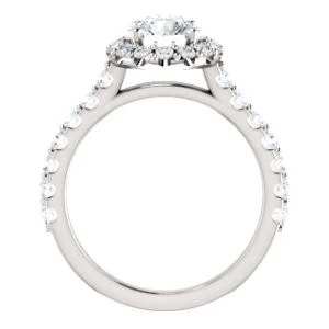 Cubic Zirconia Engagement Ring- The Mckenzie (Customizable Round Cut) - Image 3