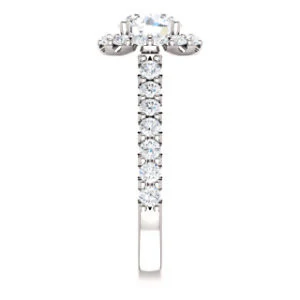 Cubic Zirconia Engagement Ring- The Mckenzie (Customizable Round Cut) - Image 5