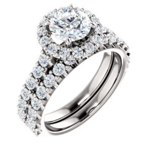 Cubic Zirconia Engagement Ring- The Mckenzie (Customizable Round Cut) - Image 7