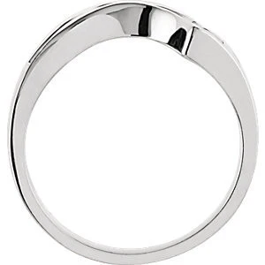 Cubic Zirconia Engagement Ring- The Porsche (Customizable Bypass Band with Round Channel Accents) - Image 3