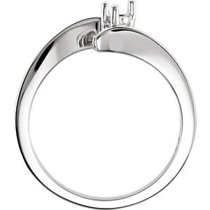 Cubic Zirconia Engagement Ring- The Shamika (Customizable 2-stone Solitaire with Petite Round Accent) - Image 5