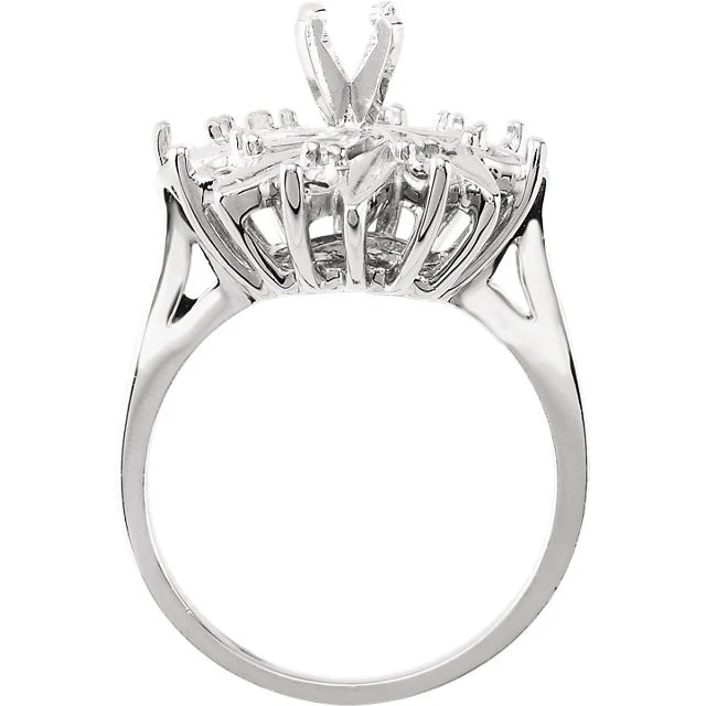 Cubic Zirconia Engagement Ring- The Shania (0.81 CTW "Sunflower"-inspired 8-Stone Cluster-Style) - Image 4
