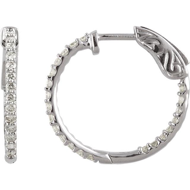 Cubic Zirconia Earrings- Customizable Inside/Outside Sterling Silver Hoop Earring Set - Image 8