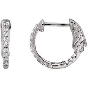 Cubic Zirconia Earrings- Customizable Inside/Outside Sterling Silver Hoop Earring Set - Image 9