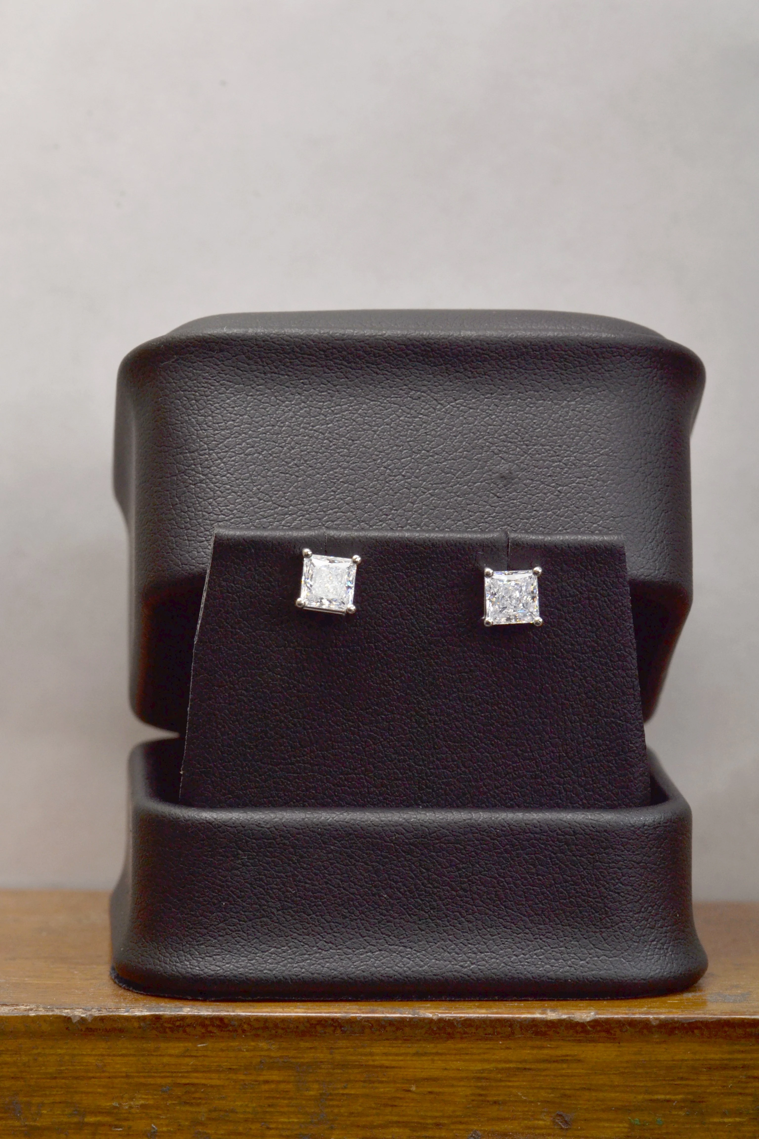 Cubic Zirconia Earrings- Customizable 4 Prong Princess CZ Stud Earring Set - Image 13