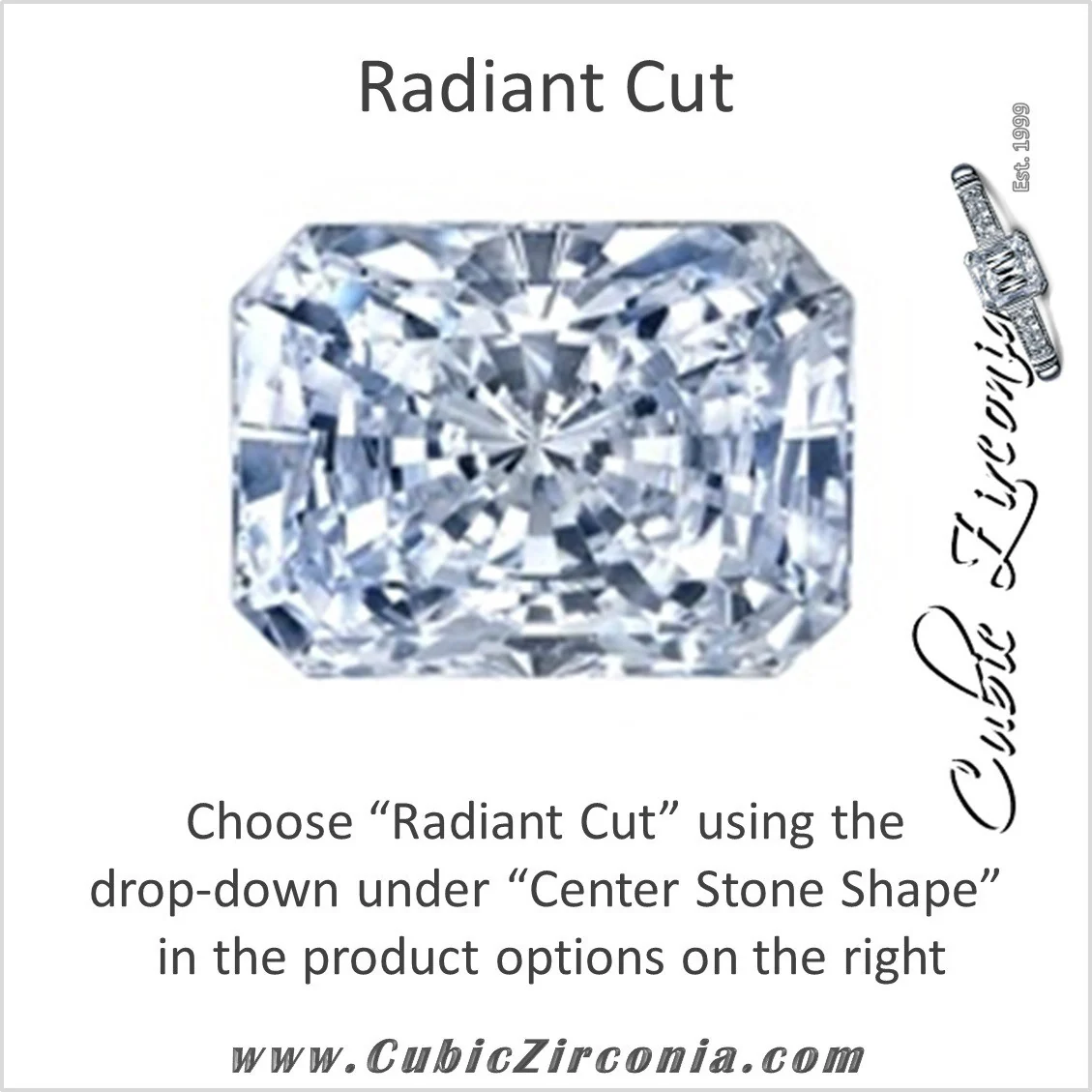 Cubic Zirconia Engagement Ring- The Julie (Customizable Modern Style Solitaire with Bypass Band) - Image 13