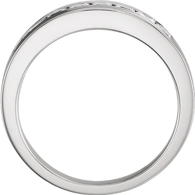 Cubic Zirconia Anniversary Ring Band, Style 12-658 (0.80 TCW Princess Channel) - Image 3