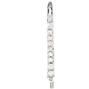 Cubic Zirconia Earrings- 0.12 Carat Graduated Round Cut Drop Earring Set - Image 3