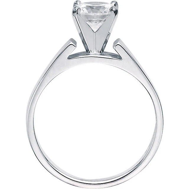 Cubic Zirconia Engagement Ring- The Melissa (Round Solitaire Classic) - Image 4