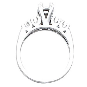 Cubic Zirconia Engagement Ring- The Roxy (0.25 or 0.5 Carat Round-cut 5-stone Design) - Image 5