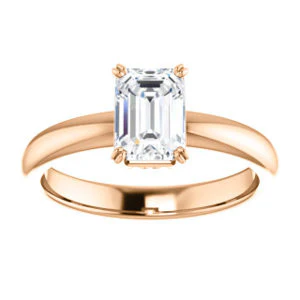 CZ Wedding Set, featuring The Marie Rosalind engagement ring (Customizable Radiant Cut Solitaire with Tooled Trellis Design) - Image 10