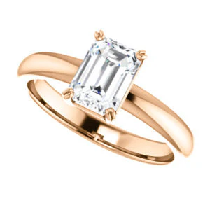 CZ Wedding Set, featuring The Marie Rosalind engagement ring (Customizable Radiant Cut Solitaire with Tooled Trellis Design) - Image 12