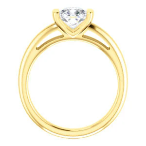 CZ Wedding Set, featuring The Liza Bella engagement ring (Customizable Cushion Cut Cathedral Bar-set Solitaire) - Image 3