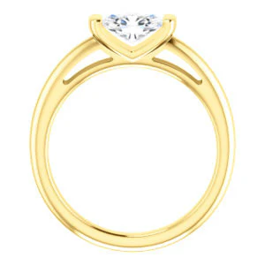 CZ Wedding Set, featuring The Liza Bella engagement ring (Customizable Oval Cut Cathedral Bar-set Solitaire) - Image 3