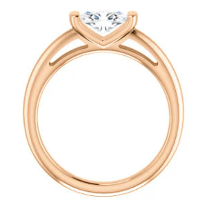 CZ Wedding Set, featuring The Liza Bella engagement ring (Customizable Oval Cut Cathedral Bar-set Solitaire) - Image 5