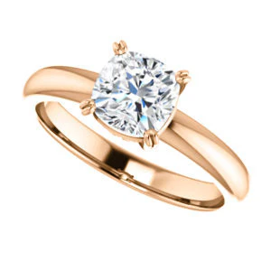 CZ Wedding Set, featuring The Marie Rosalind engagement ring (Customizable Cushion Cut Solitaire with Tooled Trellis Design) - Image 13