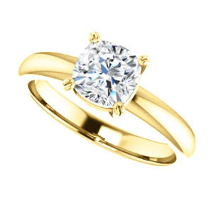 CZ Wedding Set, featuring The Marie Rosalind engagement ring (Customizable Cushion Cut Solitaire with Tooled Trellis Design) - Image 9