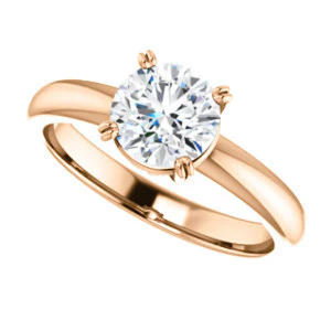 CZ Wedding Set, featuring The Marie Rosalind engagement ring (Customizable Round Cut Solitaire with Tooled Trellis Design) - Image 13