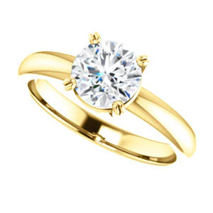CZ Wedding Set, featuring The Marie Rosalind engagement ring (Customizable Round Cut Solitaire with Tooled Trellis Design) - Image 9