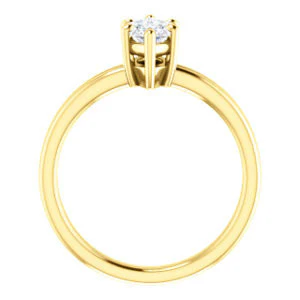 CZ Wedding Set, featuring The Marnie engagement ring (Customizable Marquise Cut Solitaire with Grooved Band) - Image 3