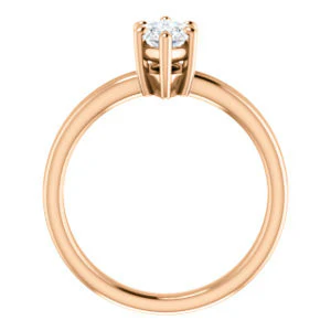 CZ Wedding Set, featuring The Marnie engagement ring (Customizable Marquise Cut Solitaire with Grooved Band) - Image 5