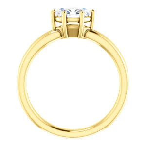 CZ Wedding Set, featuring The Marnie engagement ring (Customizable Oval Cut Solitaire with Grooved Band) - Image 5
