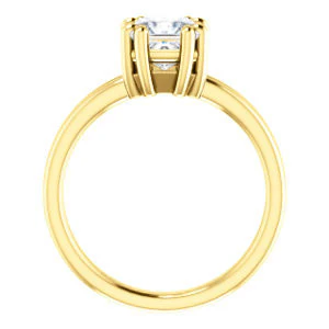CZ Wedding Set, featuring The Marnie engagement ring (Customizable Princess Cut Solitaire with Grooved Band) - Image 5