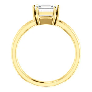 CZ Wedding Set, featuring The Marnie engagement ring (Customizable Radiant Cut Solitaire with Grooved Band) - Image 3