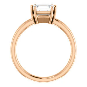 CZ Wedding Set, featuring The Marnie engagement ring (Customizable Radiant Cut Solitaire with Grooved Band) - Image 5