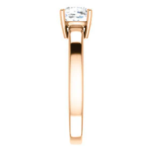 CZ Wedding Set, featuring The Myaka engagement ring (Customizable Cushion Cut Solitaire with Medium Band) - Image 12