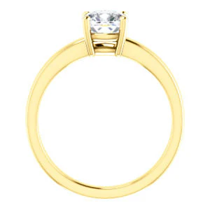CZ Wedding Set, featuring The Myaka engagement ring (Customizable Cushion Cut Solitaire with Medium Band) - Image 3