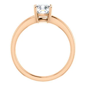CZ Wedding Set, featuring The Myaka engagement ring (Customizable Cushion Cut Solitaire with Medium Band) - Image 5